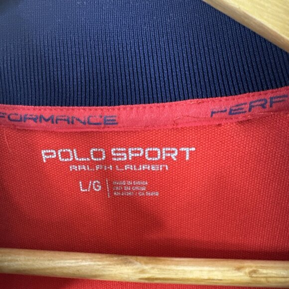 Polo Sport Ralph Lauren England Zip Jacket Men L Blue Red Olympic Dmg - Picture 3 of 9